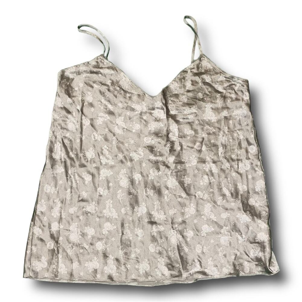 Grey Vince silk slip tank sz SM